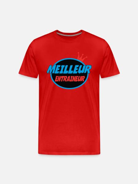 BESTER COACH - Männer Premium Bio T-Shirt - Rot