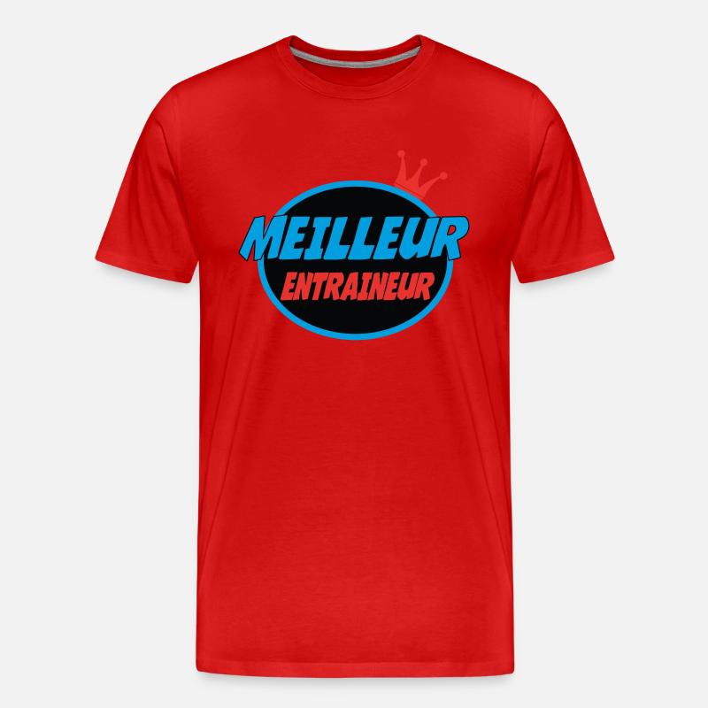 BESTER COACH - Männer Premium Bio T-Shirt - Rot