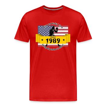 35. Geburtstag Vivant et dynamique depuis 08/1989 - T-shirt bio Premium Homme - rouge - Devant - Damien (186cm)