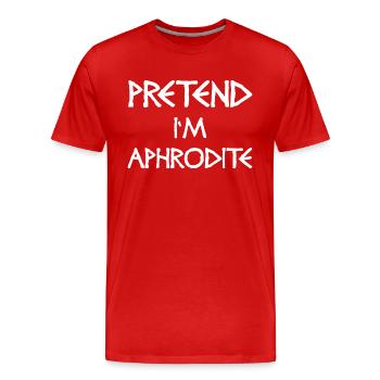 Pretend I’m Aphrodite – Göttin Kostüm - Männer Premium Bio T-Shirt - Rot - Vorne - Damien (186cm)