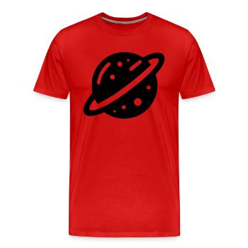Planète - T-shirt bio Premium Homme - rouge - Devant - Damien (186cm)