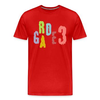 Rentrée scolaire 3e année Troisième année - T-shirt bio Premium Homme - rouge - Devant - Damien (186cm)