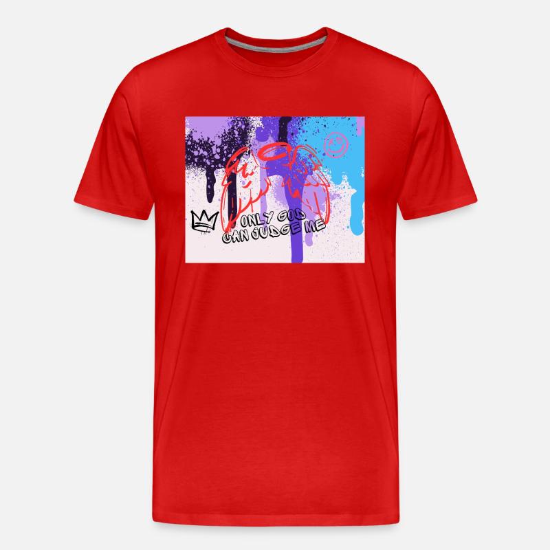 Devine Graffiti - Männer Premium Bio T-Shirt - Rot