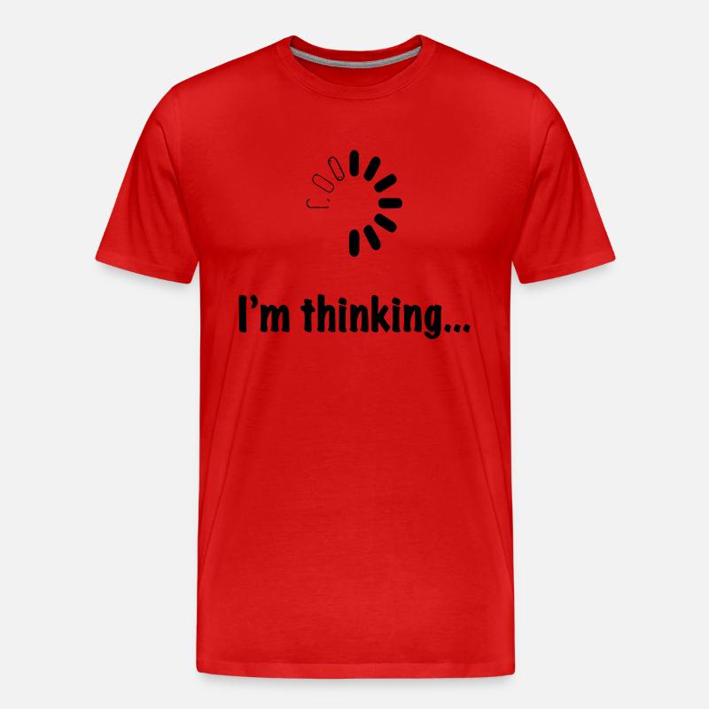 Ich denke nach. - Männer Premium Bio T-Shirt - Rot