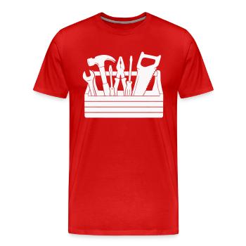 toolbox - T-shirt bio Premium Homme - rouge - Devant - Damien (186cm)
