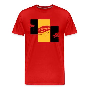 transam1 - T-shirt bio Premium Homme - rouge - Devant - Damien (186cm)