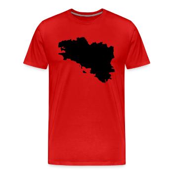 Bretagne - T-shirt bio Premium Homme - rouge - Devant - Damien (186cm)