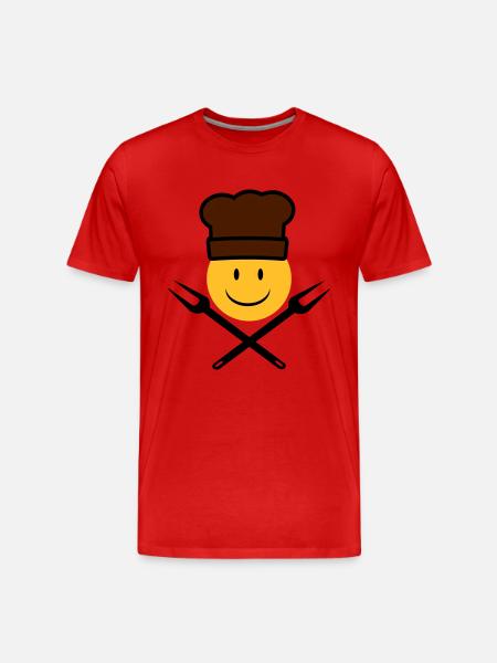 grillen - Männer Premium Bio T-Shirt - Rot