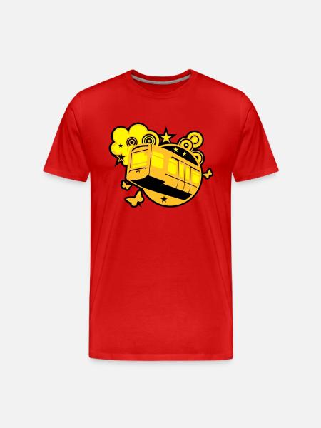 Monorail - Men's Premium Organic T-Shirt - red