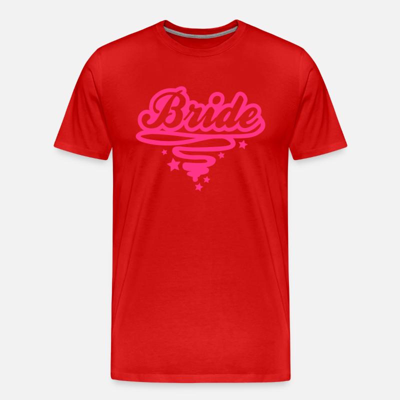 bride_design_1rr1 - Männer Premium Bio T-Shirt - Rot