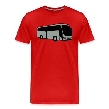 bus Busfahrer - Männer Premium Bio T-Shirt - Rot - Vorne - Damien (186cm)