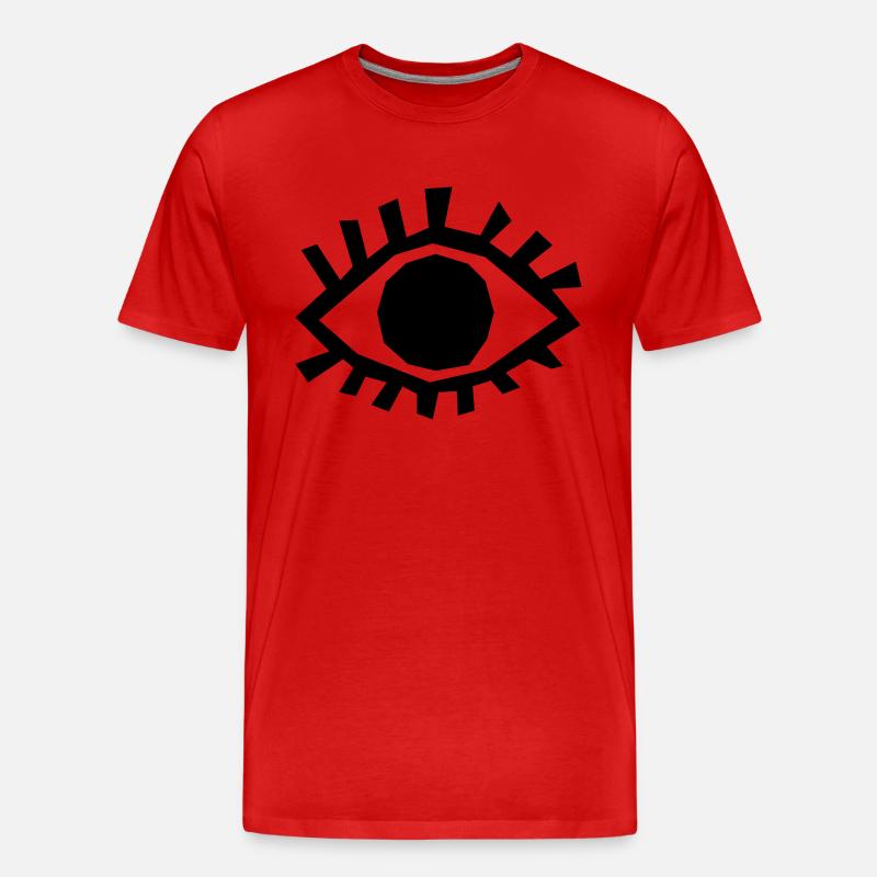 Auge - Männer Premium Bio T-Shirt - Rot