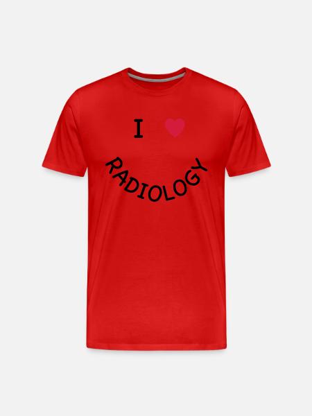 I love Radiology - Men's Premium Organic T-Shirt - red