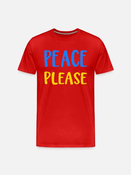 Peace please - Men's Premium Organic T-Shirt - red