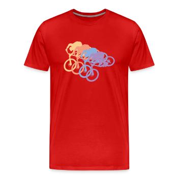 Biker - Männer Premium Bio T-Shirt - Rot - Vorne - Damien (186cm)