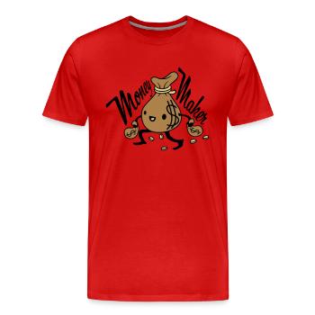 Money Maker lebendiger Geldsack - Männer Premium Bio T-Shirt - Rot - Vorne - Damien (186cm)