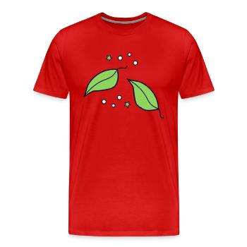 Foliage - Men's Premium Organic T-Shirt - red - Front - Damien (186cm)