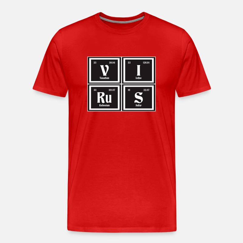 Viren-| Periodensystem der Elemente - Männer Premium Bio T-Shirt - Rot