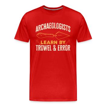Archéologie Cadeau Archéologue - T-shirt bio Premium Homme - rouge - Devant - Damien (186cm)