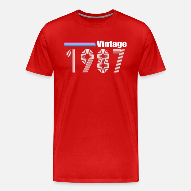 1987 - Männer Premium Bio T-Shirt - Rot