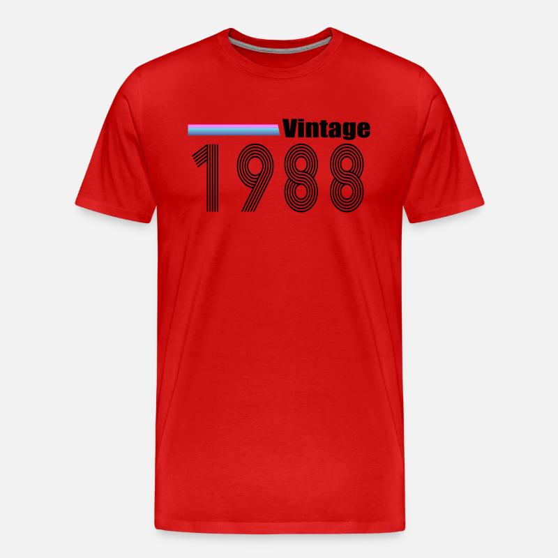 1988 - Männer Premium Bio T-Shirt - Rot