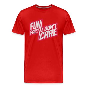 I dont care fact - Männer Premium Bio T-Shirt - Rot - Vorne - Damien (186cm)