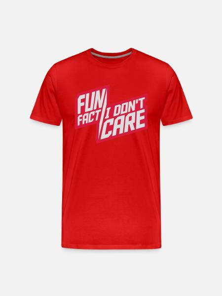I don't care fact - Men's Premium Organic T-Shirt - red