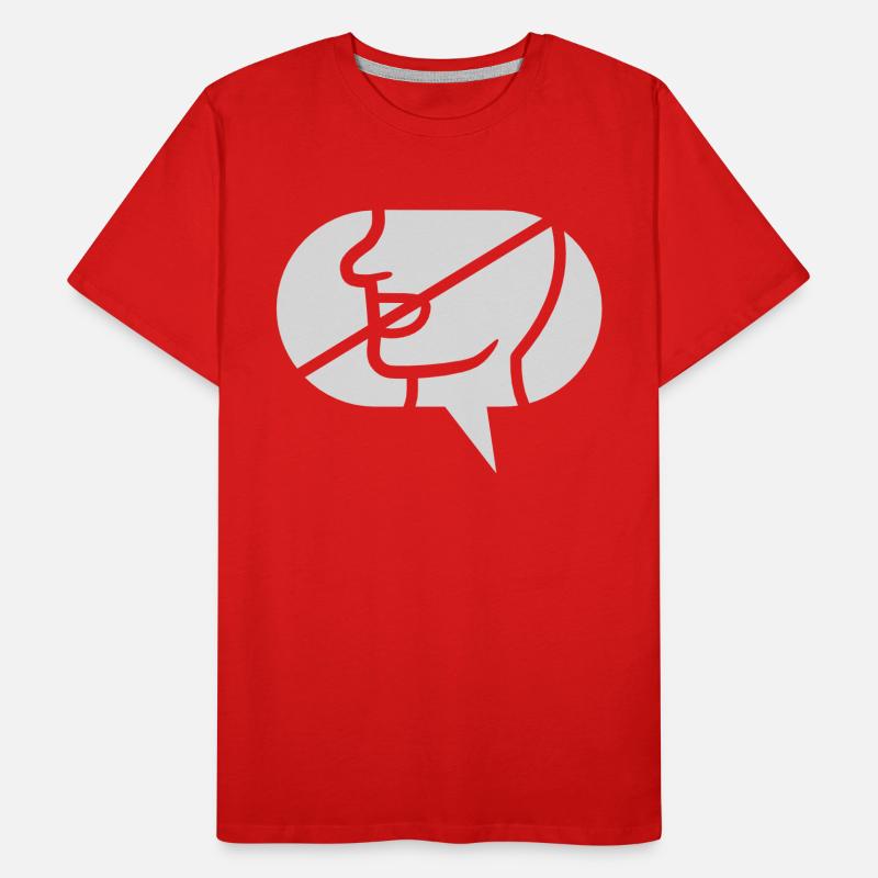 Forbidden Communicate Icon Speech Bubble Men's Premium Organic T-Shirt