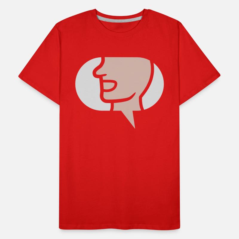 Chat Simple Symbole Bulle T-shirt bio Premium Homme