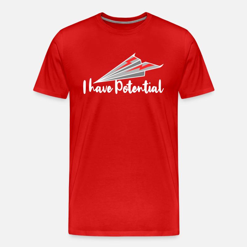 Papierflieger Pilot - Männer Premium Bio T-Shirt - Rot