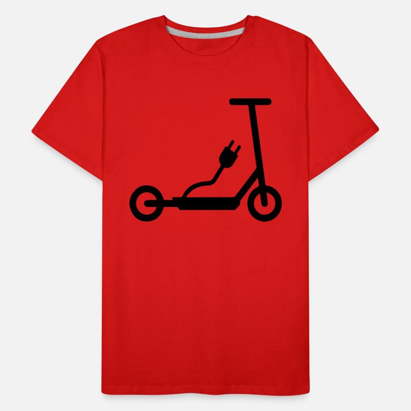 E-Scooter E-Roller Scooter T-shirt bio Premium Homme