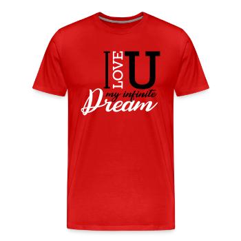 MON RÊVE INFINI - T-shirt bio Premium Homme - rouge - Devant - Damien (186cm)