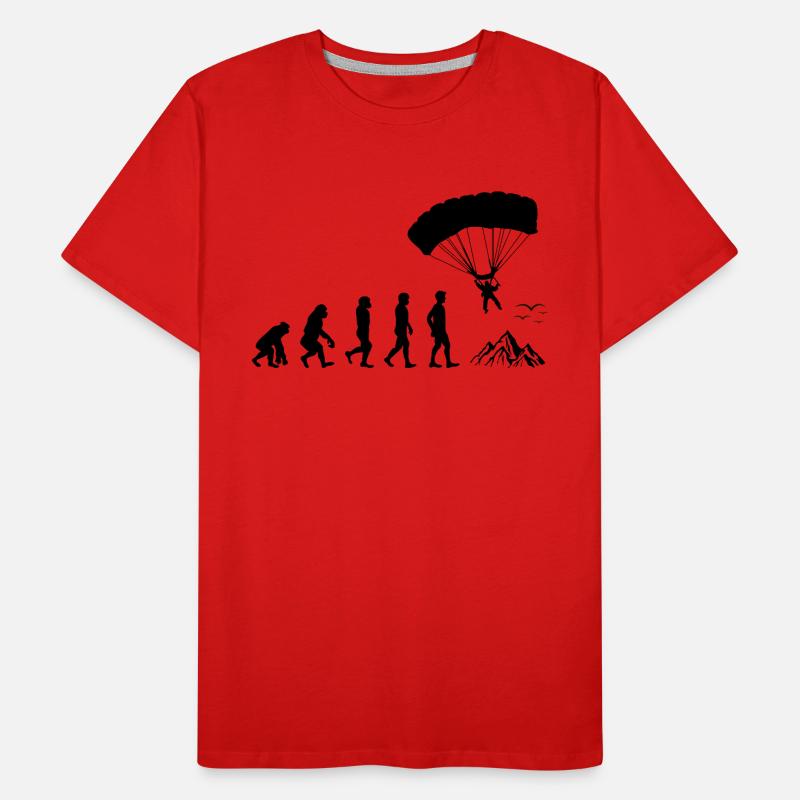 Fallschirmspringen Evolution Männer Premium Bio T-Shirt