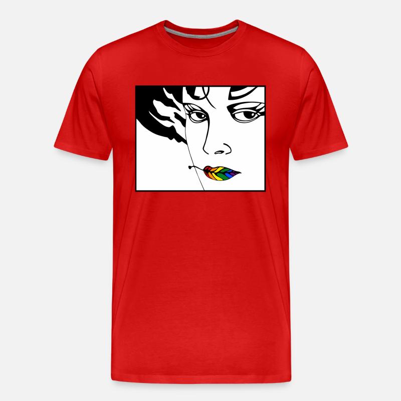 Vulkan 15a - Männer Premium Bio T-Shirt - Rot