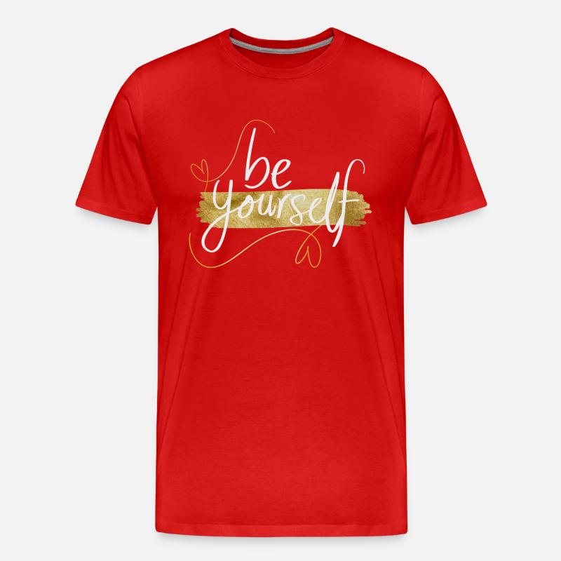 Sei Du Selbst - Männer Premium Bio T-Shirt - Rot