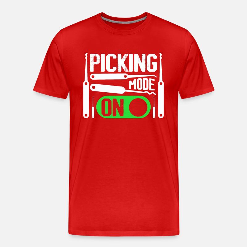 Picking Mode On Locksmith Lockpicker - Men's Premium Organic T-Shirt - red