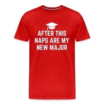 Diplômés drôles de diplômés de la sieste - T-shirt bio Premium Homme - rouge - Devant - Damien (186cm)