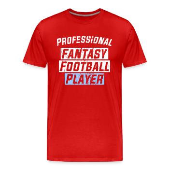 Professional Fantasy Football Player - Men's Premium Organic T-Shirt - red - Front - Damien (186cm)