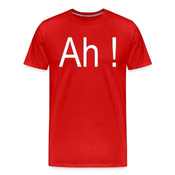 Oh, wie lustig das ist - Männer Premium Bio T-Shirt - Rot - Vorne - Damien (186cm)