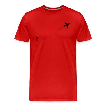 i love you wherever you are- cadeau saint Valentin - T-shirt bio Premium Homme - rouge - Devant - Damien (186cm)