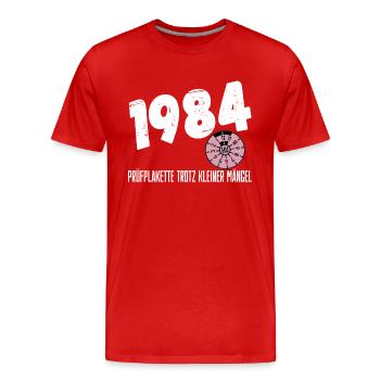 40. Geburtstag 1984 TÜV Lustig Geschenkidee - Männer Premium Bio T-Shirt - Rot - Vorne - Damien (186cm)