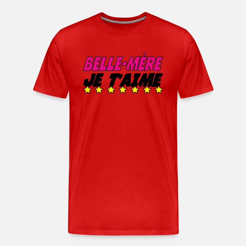 Stiefmutter, ich liebe dich - Männer Premium Bio T-Shirt - Rot