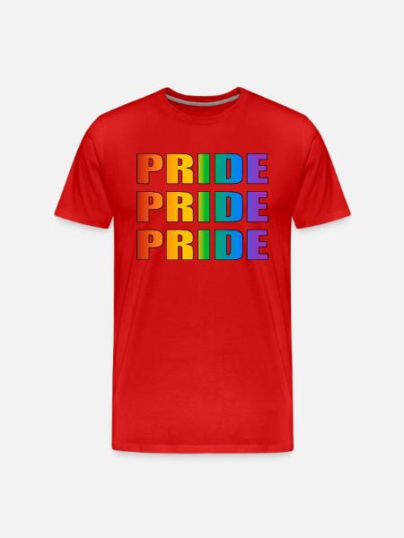 Pride Pride Pride LGBTQ gay pride regnbue - Herre Premium T-shirt økologisk - rød