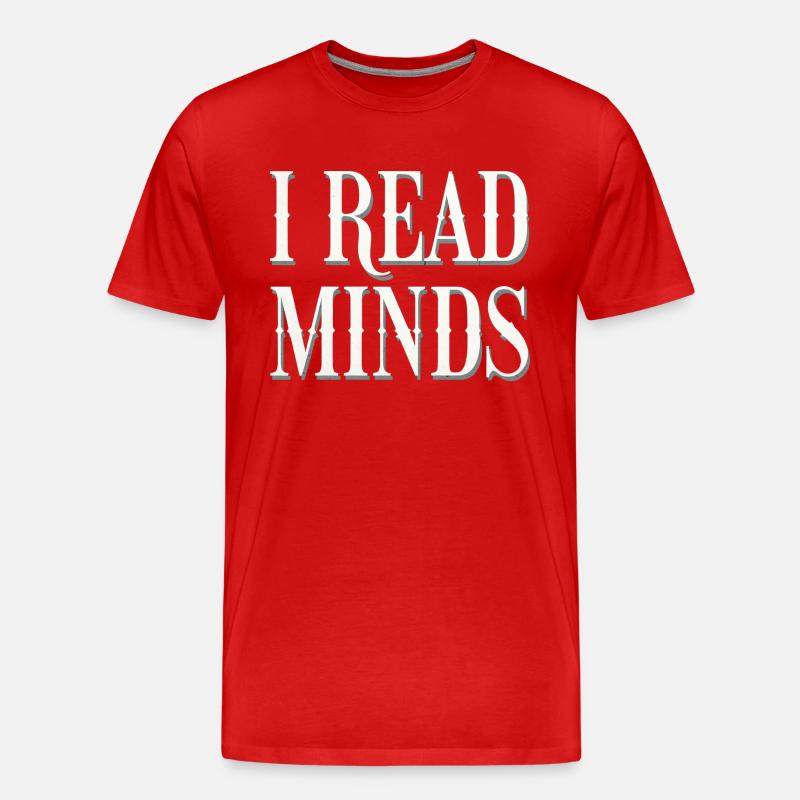 I Read Minds 13 - Männer Premium Bio T-Shirt - Rot