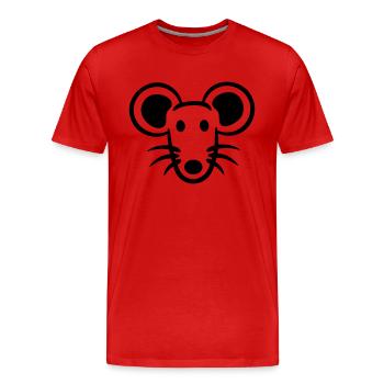 Mouse Mouse Cute Little Rat Rodent Friendly - Men's Premium Organic T-Shirt - red - Front - Damien (186cm)