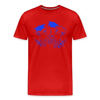 2 Octopus a réussi deux études secondaires - T-shirt bio Premium Homme - rouge - Devant - Damien (186cm)