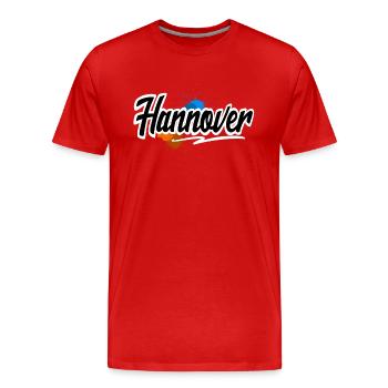 Hanovre - T-shirt bio Premium Homme - rouge - Devant - Damien (186cm)