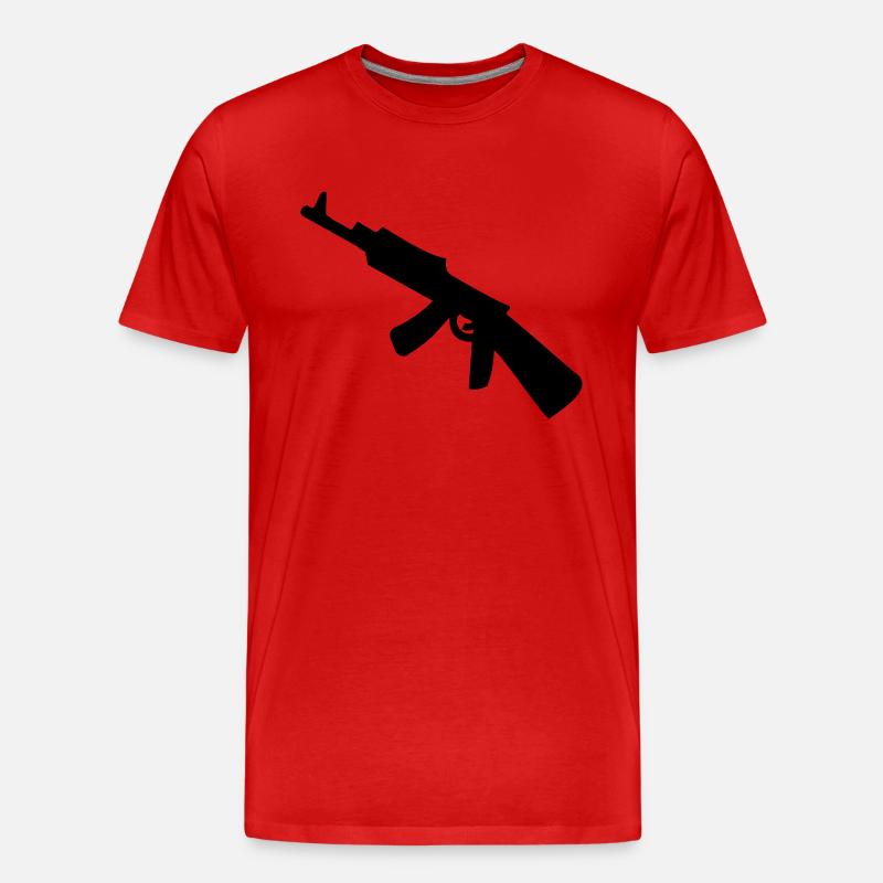 Waffe - Uzi - Männer Premium Bio T-Shirt - Rot