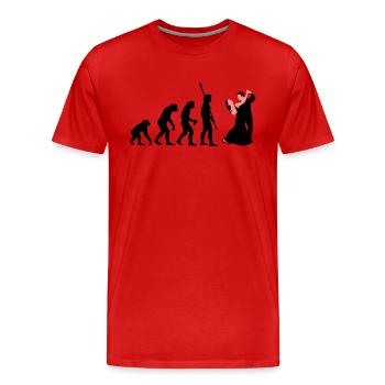 evolution_tanzpaar_a_2c - T-shirt bio Premium Homme - rouge - Devant - Damien (186cm)