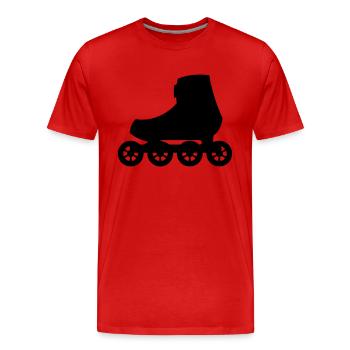 Inline Skate - Fitness Skate - Männer Premium Bio T-Shirt - Rot - Vorne - Damien (186cm)
